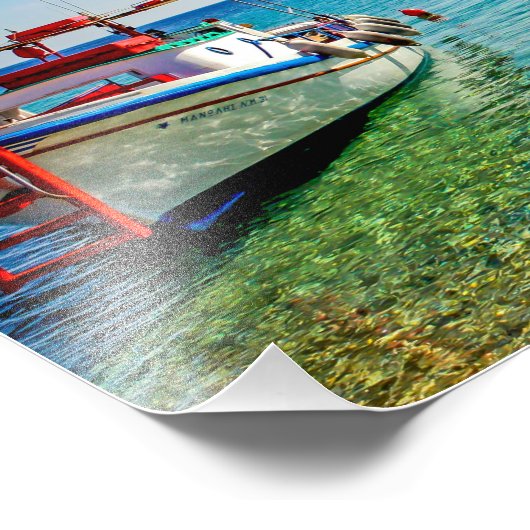 Fischerboot Fotodruck (Ecke)