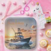 Fischerboot Geburtstag Pappteller (Party)