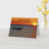 Fischerboot Glücklich Geburtstag Großvater Karte (Gelbe Blume)