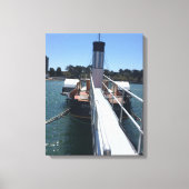 Fischerboot im Hafen Leinwanddruck (Vorderseite)