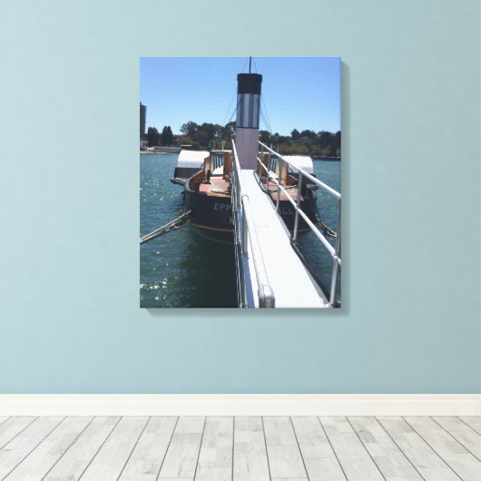 Fischerboot im Hafen Leinwanddruck (Insitu (Holzboden))