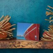 Fischerboot im Hafen von Mykonos in Cyclades Fotoplatte (Seite)