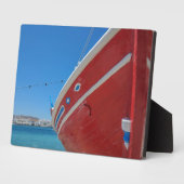 Fischerboot im Hafen von Mykonos in Cyclades Fotoplatte (Seite)