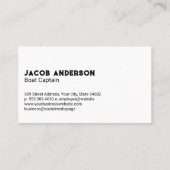 Fischerboot im Wasser Visitenkarte (Rückseite)