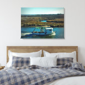 Fischerboot in Bayou Leinwanddruck (Insitu (Schlafzimmer))
