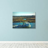 Fischerboot in Bayou Leinwanddruck (Insitu (Holzboden))