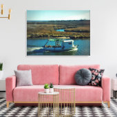 Fischerboot in Bayou Leinwanddruck (Insitu (Wohnzimmer))