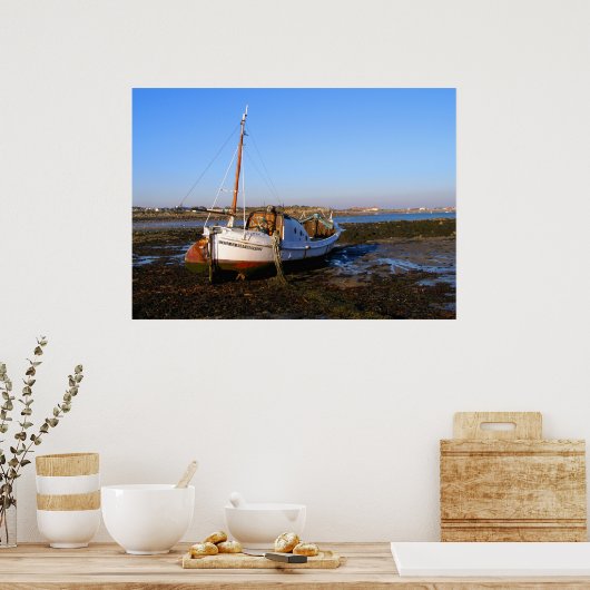 Fischerboot in Guernsey Poster (Küche)