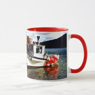 Fischerboot in Jersey Tasse