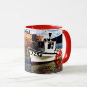 Fischerboot in Jersey Tasse (VorderseiteRechts)