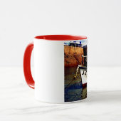 Fischerboot in Jersey Tasse (Vorderseite Links)
