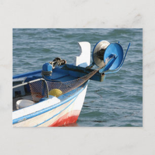 Fischerboot in Katakolon Griechenland Postkarte