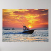 Fischerboot in Key West, Florida, Sunset Poster (Vorne)