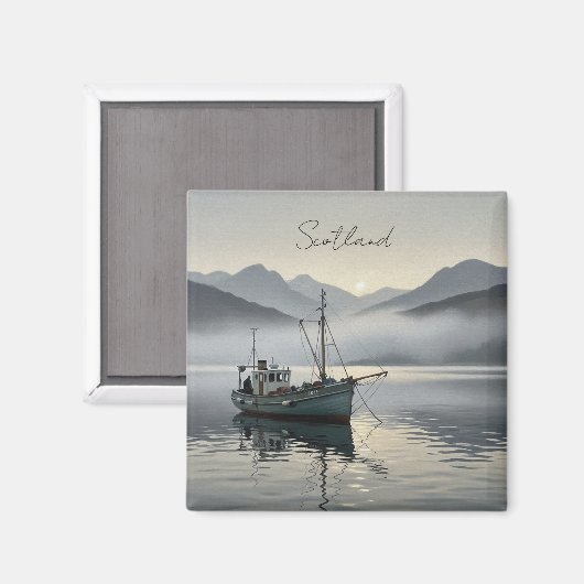 Fischerboot in Schottland Magnet (Vorderseite/Rückseite)