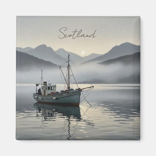 Fischerboot in Schottland Magnet (Vorne)