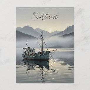 Fischerboot in Schottland Postkarte