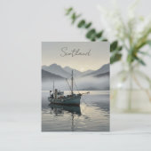 Fischerboot in Schottland Postkarte (Stehend Vorderseite)