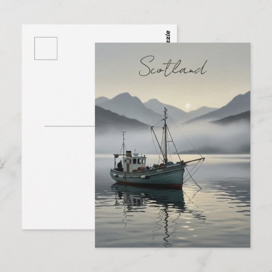 Fischerboot in Schottland Postkarte (Vorne/Hinten)