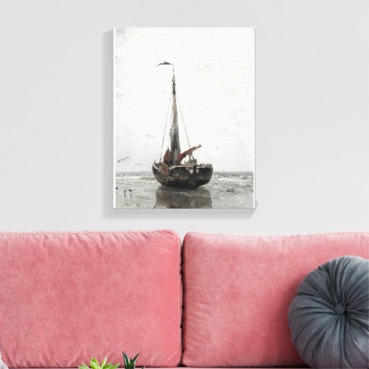 Fischerboot Jacob Maris Landschaft Leinwanddruck (Insitu (Wohnzimmer))