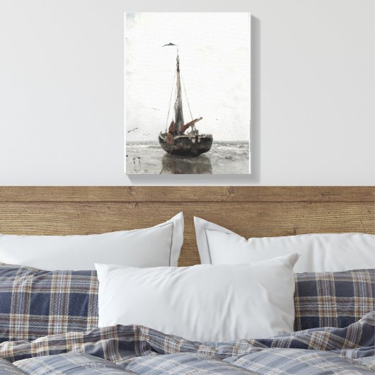 Fischerboot Jacob Maris Landschaft Leinwanddruck (Insitu (Schlafzimmer))