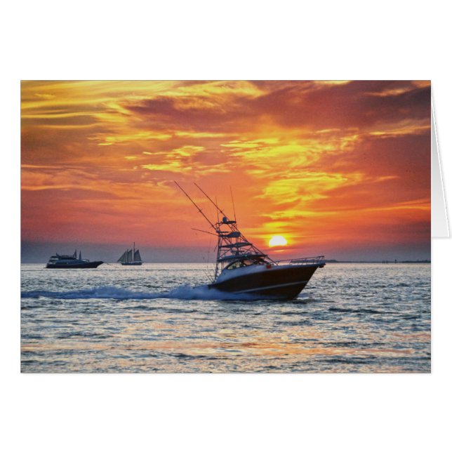 Fischerboot, Key West, Florida, Sunset (Vorderseite (Horizontal))
