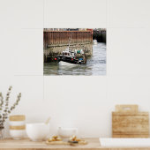 Fischerboot Le Tréport in Frankreich Poster (Küche)