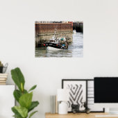 Fischerboot Le Tréport in Frankreich Poster (Heimbüro)