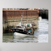 Fischerboot Le Tréport in Frankreich Poster (Vorne)