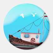 Fischerboot Magnet (Vorne)