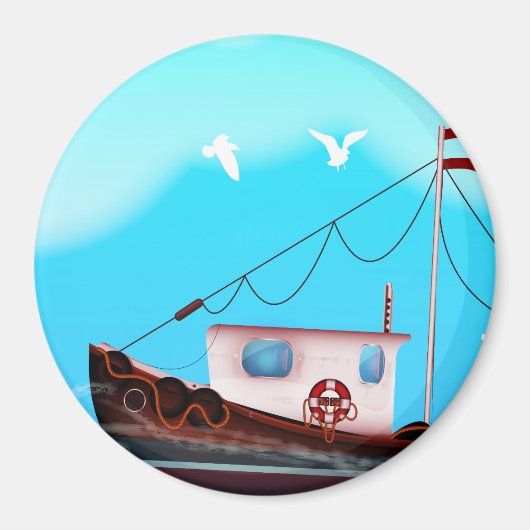 Fischerboot Magnet (Vorne)