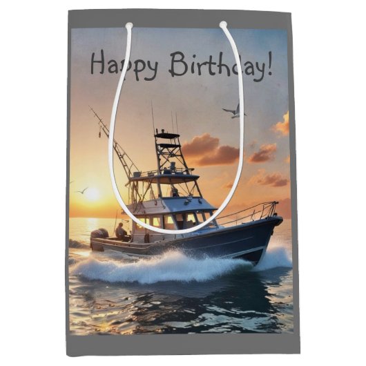Fischerboot Mittlere Geschenktüte (Vorderseite)