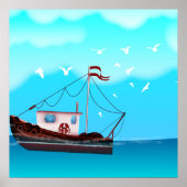Fischerboot Poster (Vorne)