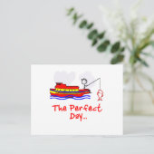 Fischerboot Postkarte (Stehend Vorderseite)