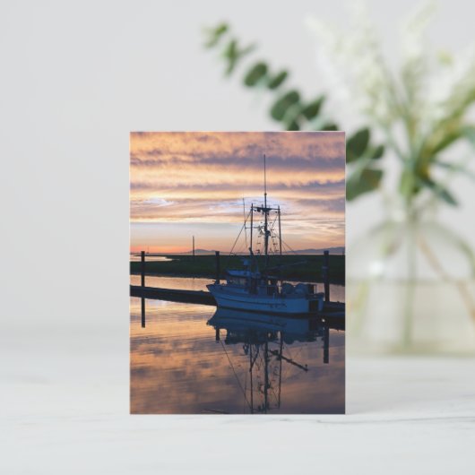 Fischerboot Postkarte (Stehend Vorderseite)