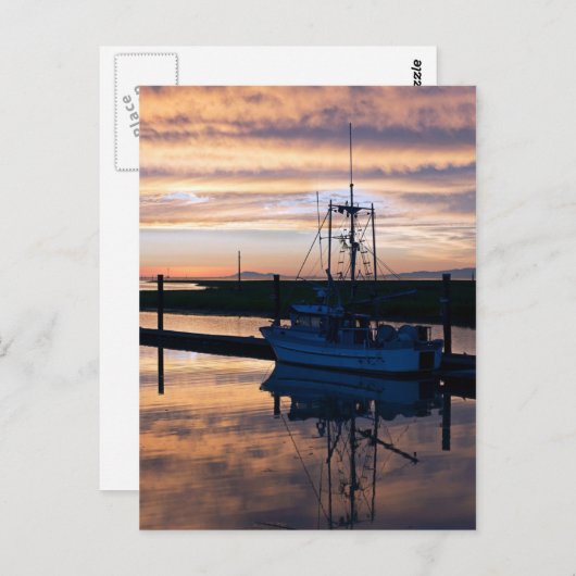 Fischerboot Postkarte (Vorne/Hinten)