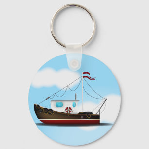 Fischerboot Schlüsselanhänger