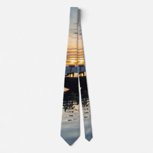Fischerboot Sunrise Neck Tie Krawatte