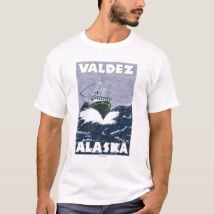 Fischerboot-Szene - Valdez, Alaska T-Shirt