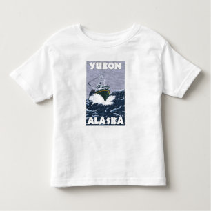 Fischerboot-Szene - Yukon, Alaska Kleinkind T-shirt