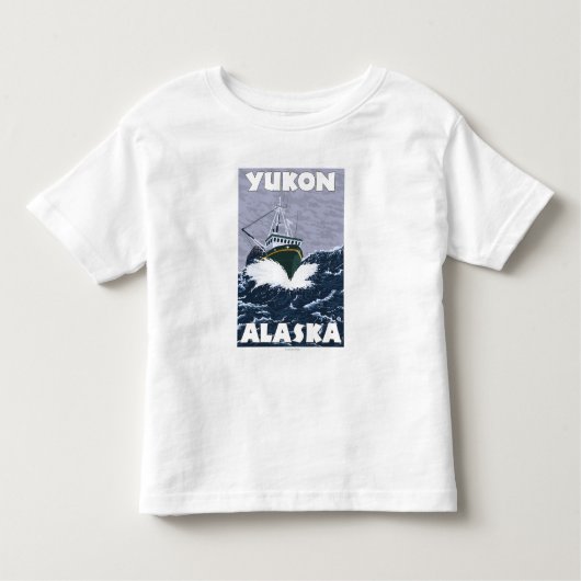 Fischerboot-Szene - Yukon, Alaska Kleinkind T-shirt (Vorderseite)