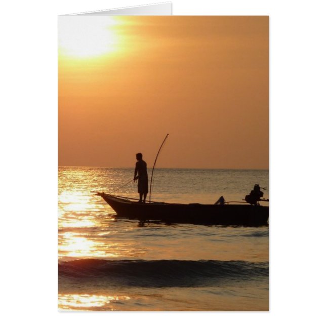 Fischerboot und Sonnenuntergang (Vorne)