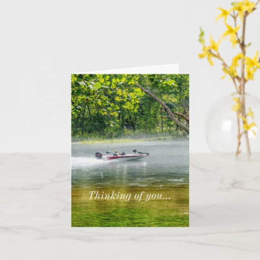 Fischerboot unterwegs denken karte (Gelbe Blume)