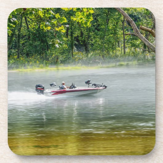 Fischerboot unterwegs getränkeuntersetzer (Vorderseite)