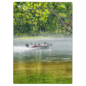 Fischerboot unterwegs klemmbrett (Rückseite)