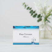 Fischerboot-Visitenkarte Visitenkarte (Stehend Vorderseite)