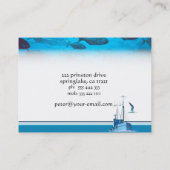 Fischerboot-Visitenkarte Visitenkarte (Rückseite)