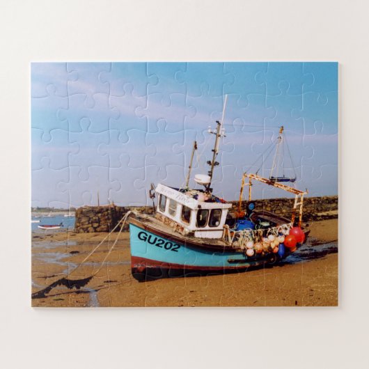 Fischerboot von Guernsey Puzzle (Horizontal)