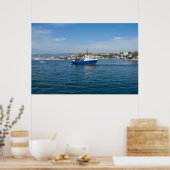 Fischerboot zum Meer Poster (Küche)