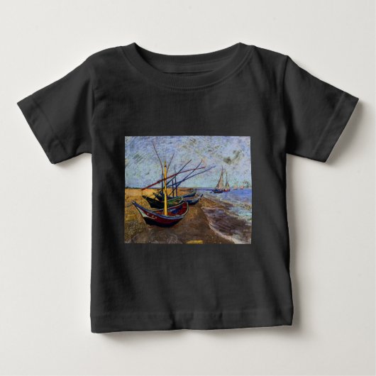 Fischerboote am Strand Baby T-shirt (Vorderseite)