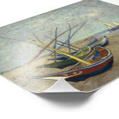 Fischerboote am Strand Fotodruck (Ecke)